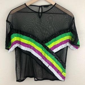 NBD Black Mesh and Sequence Top